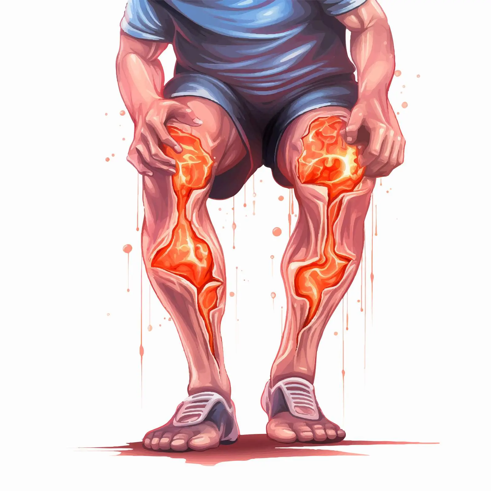 Knee Inflammation and Pain Illustration – free inflammation image from Dotvec