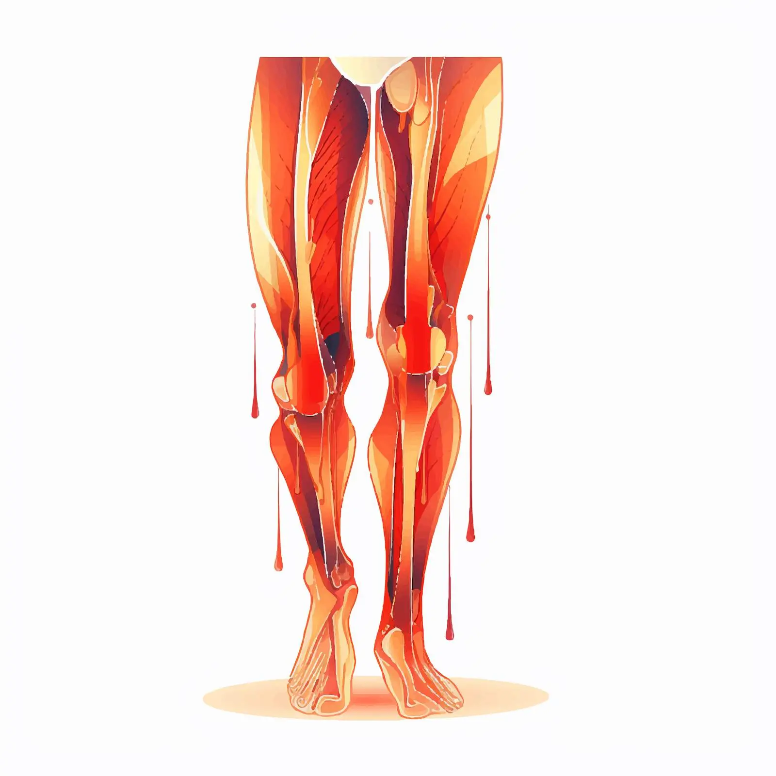 Knee Inflammation and Pain from ITBS Vector – free inflammation image from Dotvec