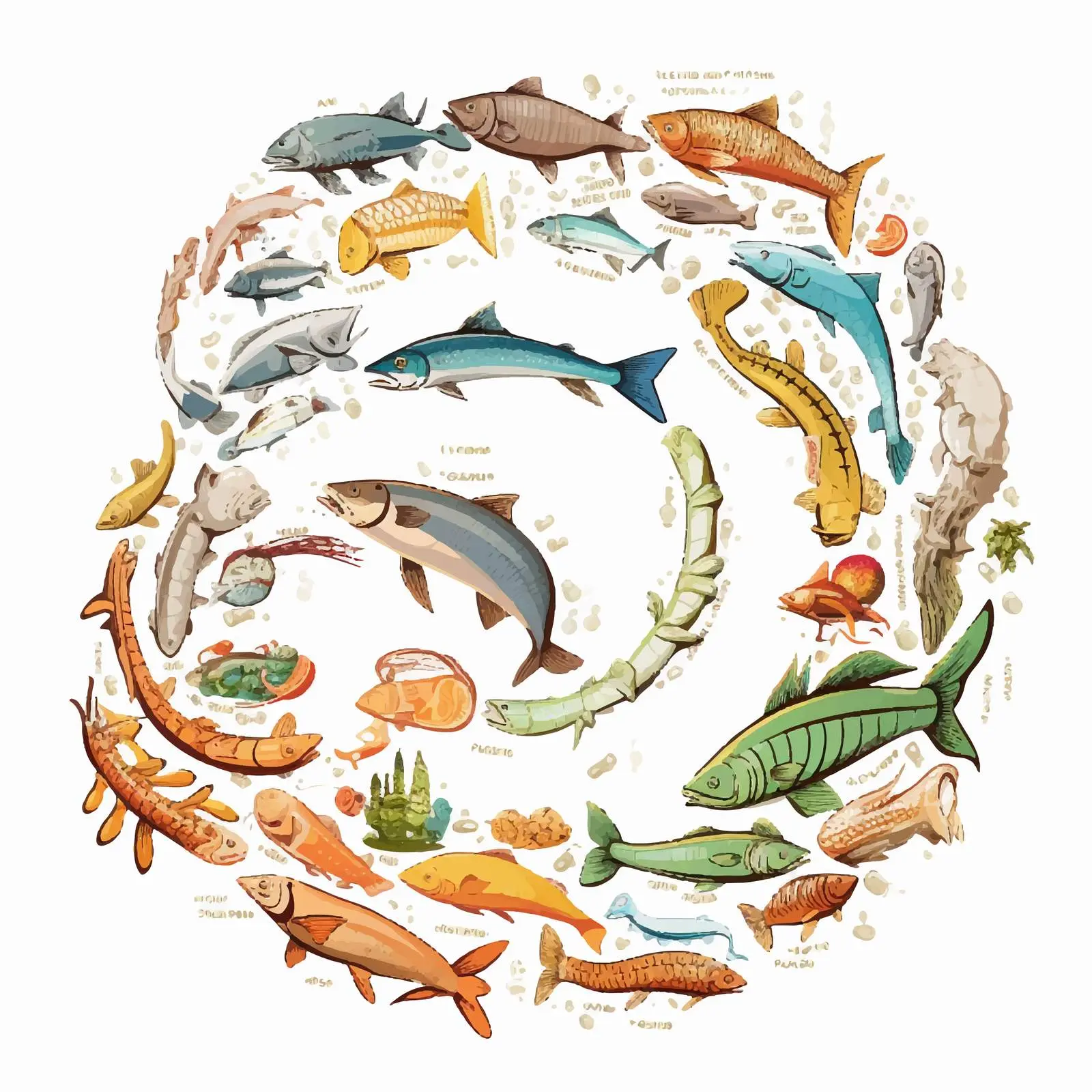 Food Chain with Various Consumers Illustration — free download from Dotvec