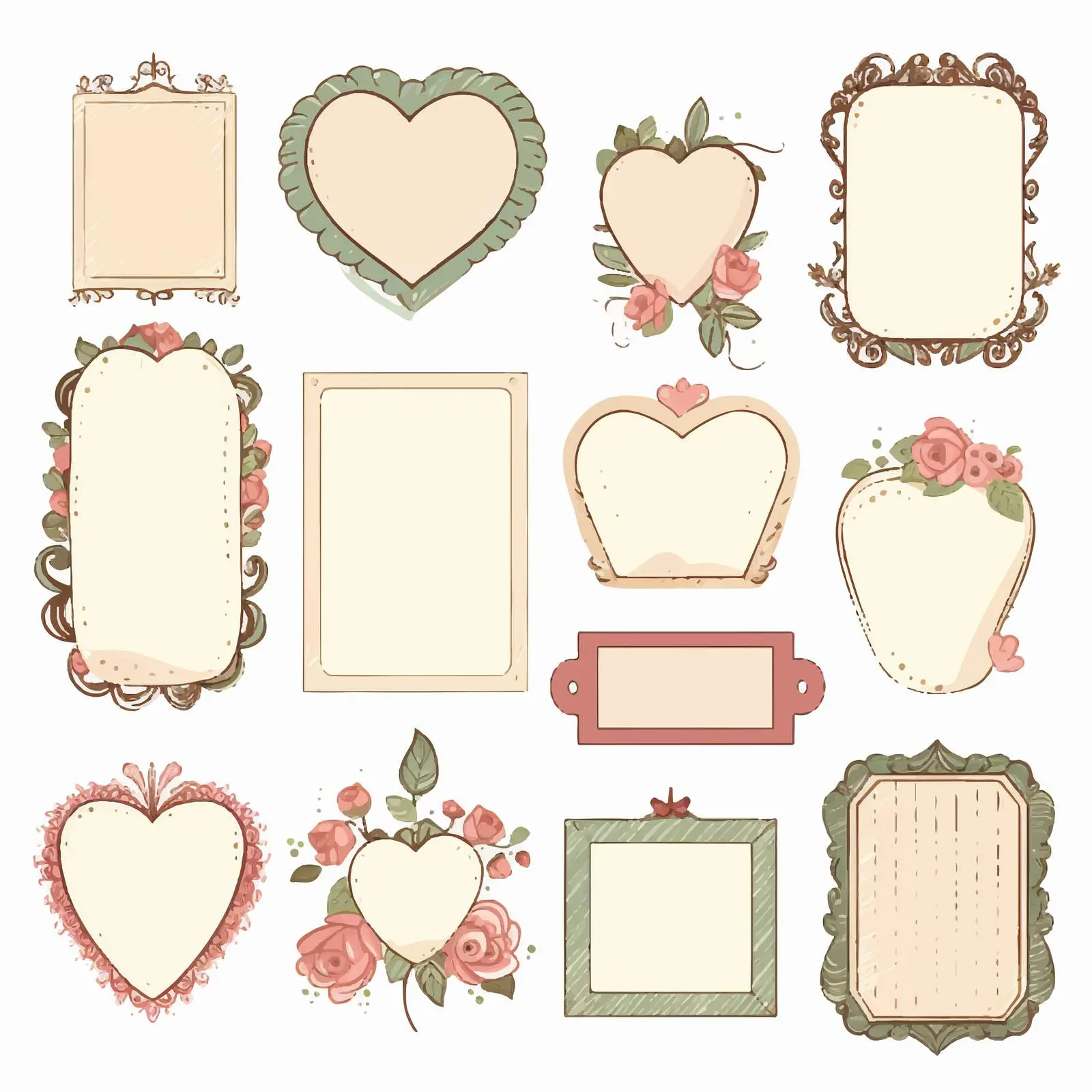 Universal Cardboard Embellishments for Design Projects — free download from Dotvec