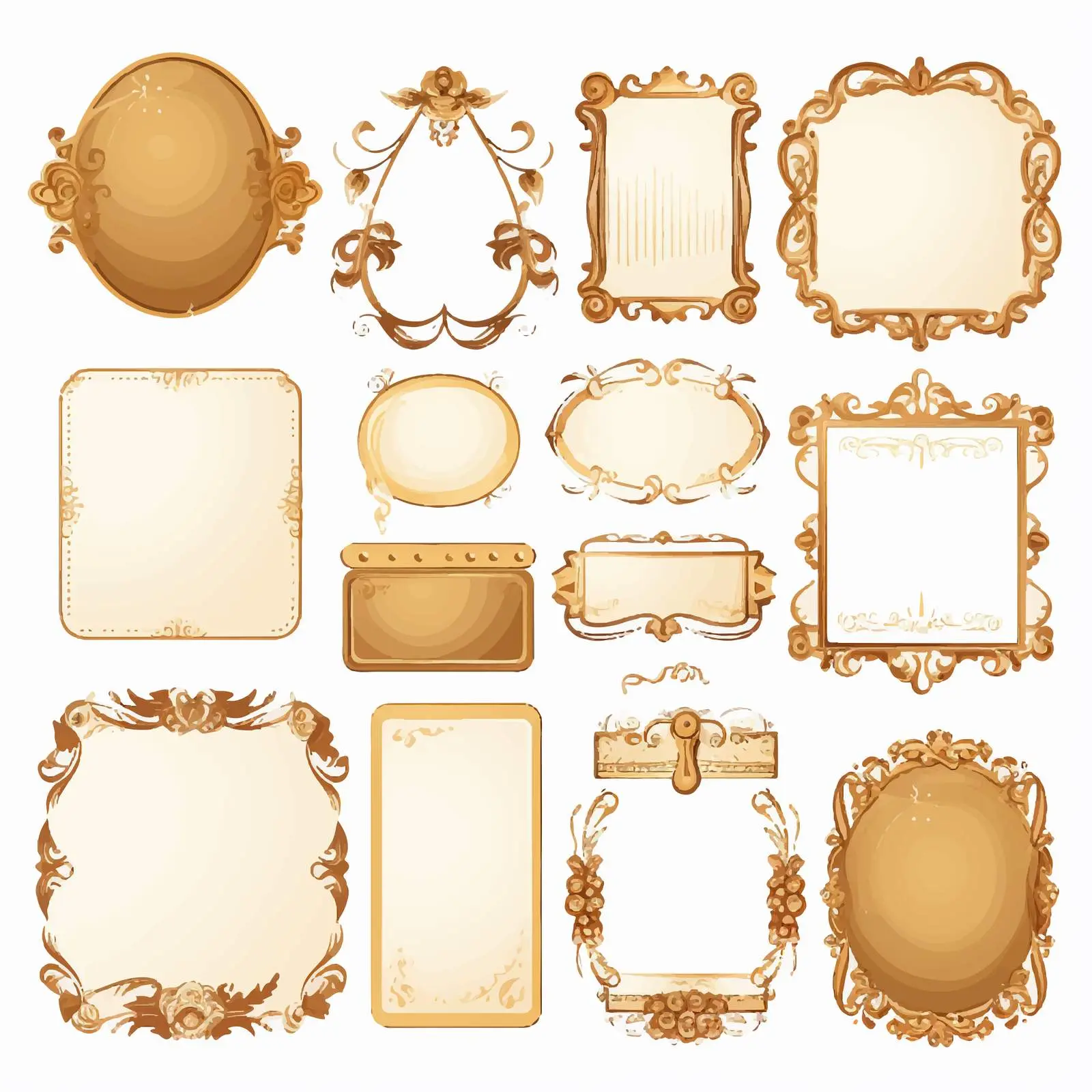 Universal Cardboard Embellishments for Creative Use — free download from Dotvec