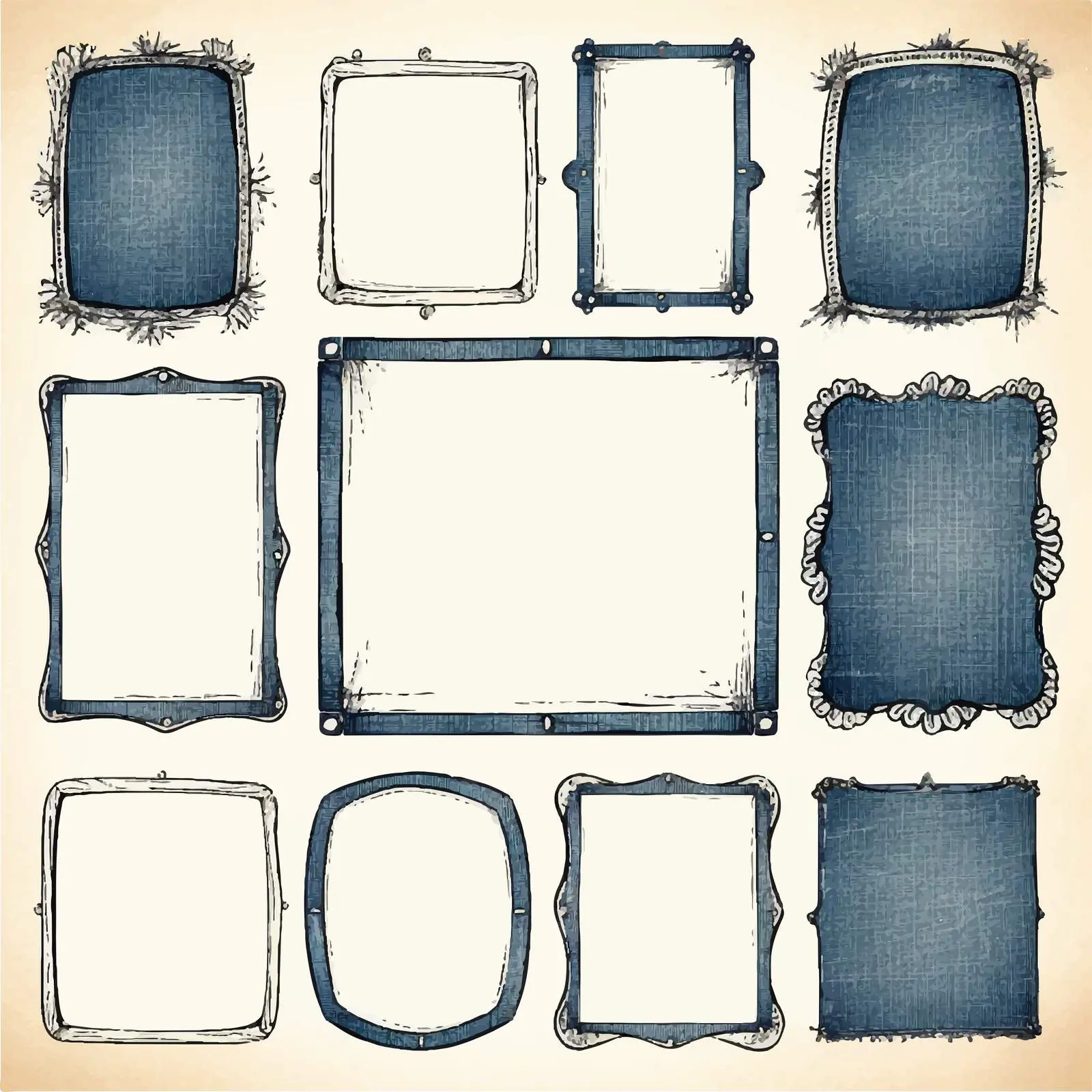 Denim Embellishments for Creative Design Projects — free download from Dotvec