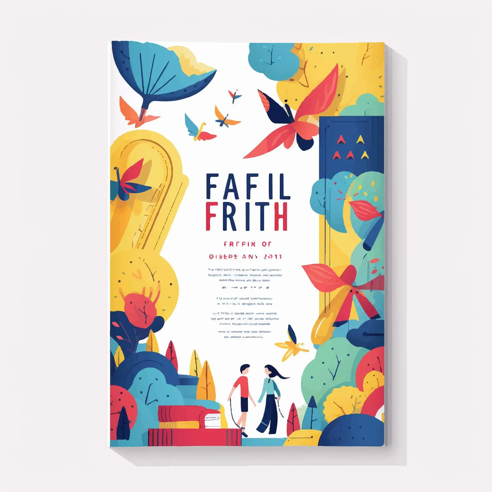 Book Fair Advertising Poster Template Design – free lecture image from Dotvec