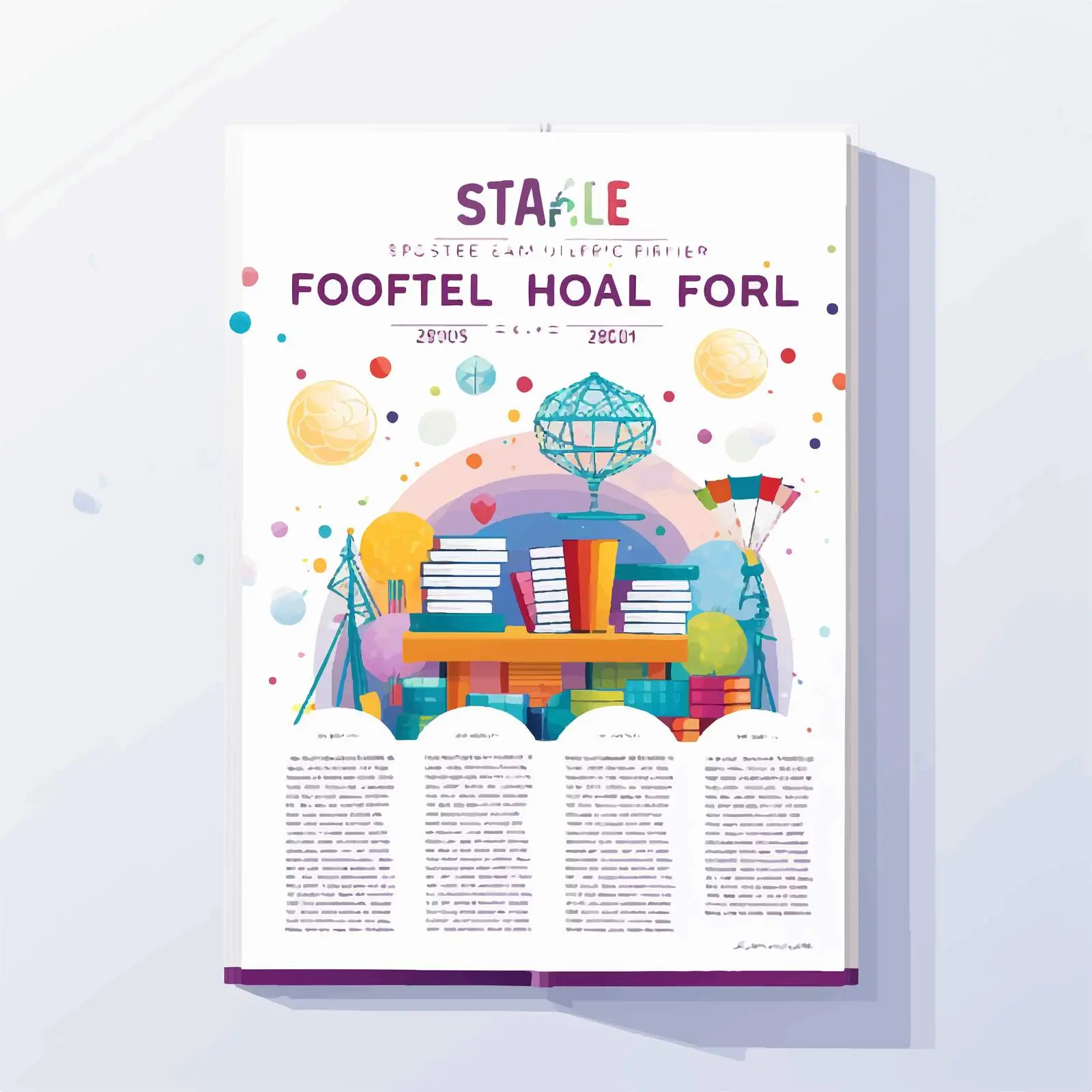 Science Book Fair Poster Design Template – free creative poster image from Dotvec