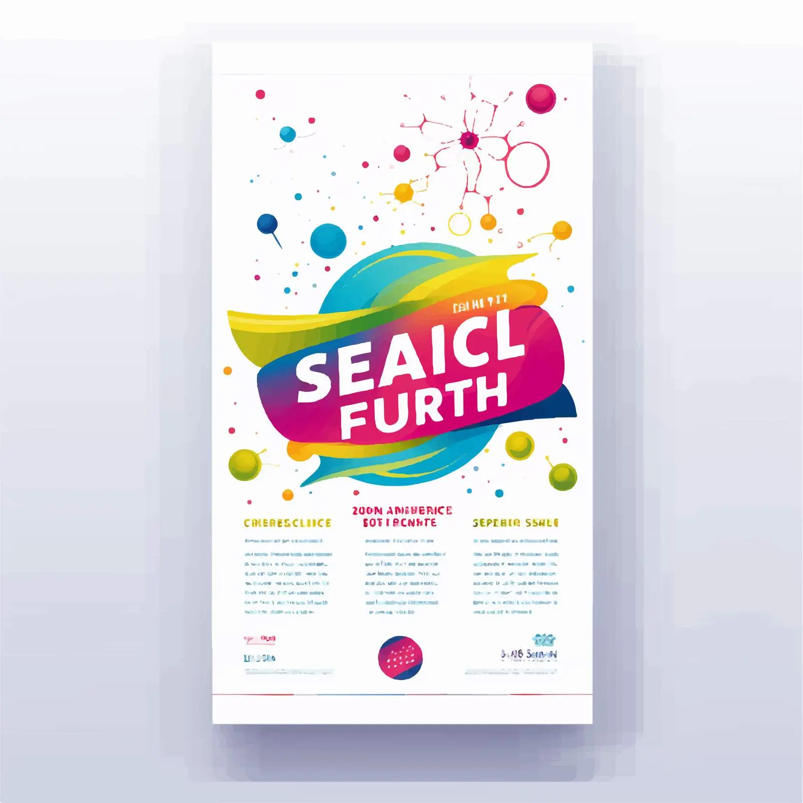 Science Book Fair Announcement Poster Design — free download from Dotvec