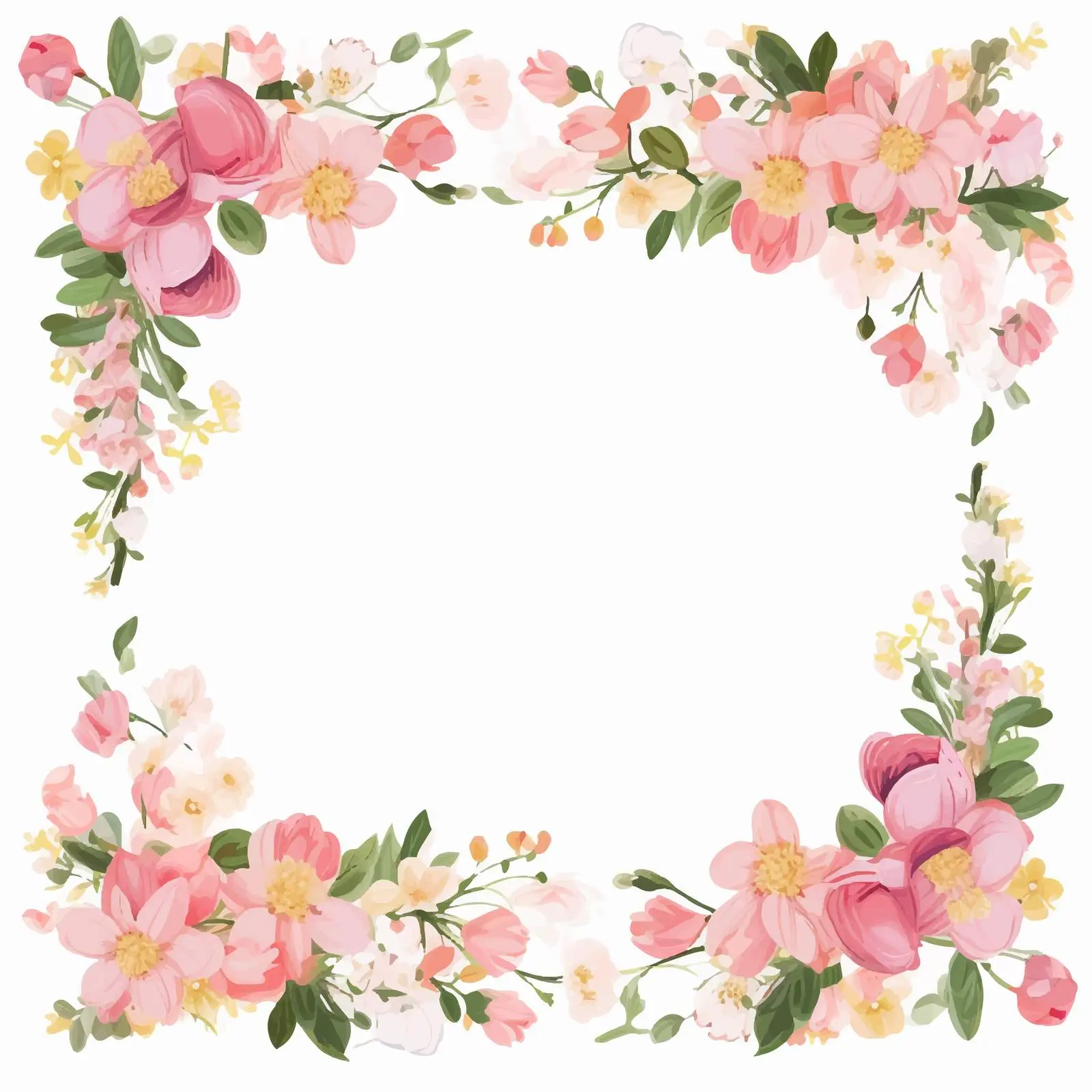 Elegant Spring Flower Wedding Invitation Design — free download from Dotvec