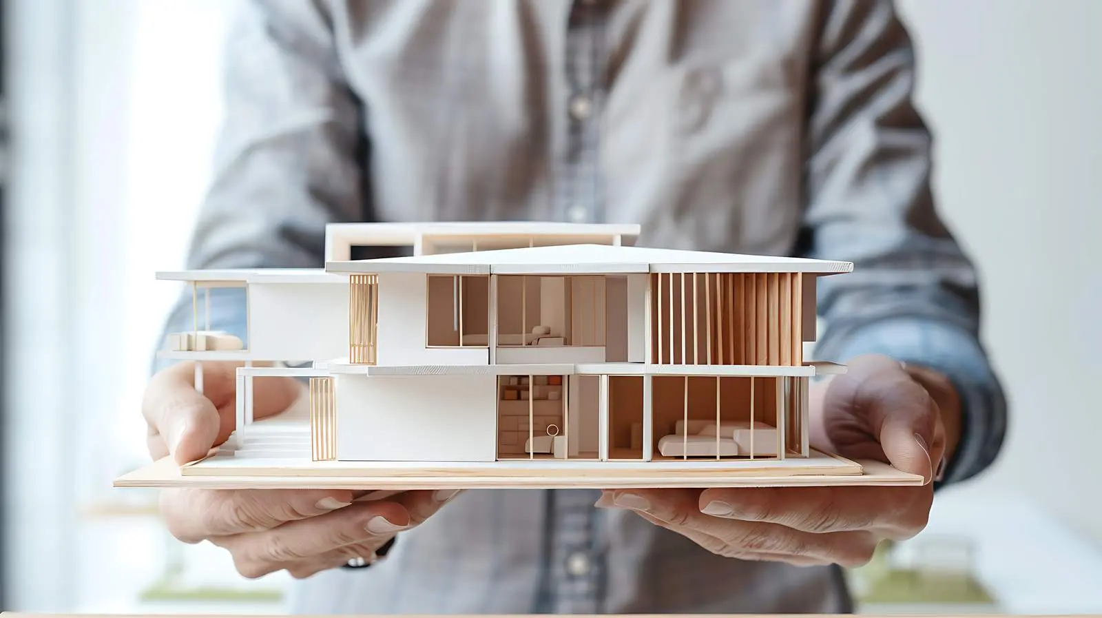 Model Home Design Showcase Isolated on White Background – free building image from Dotvec