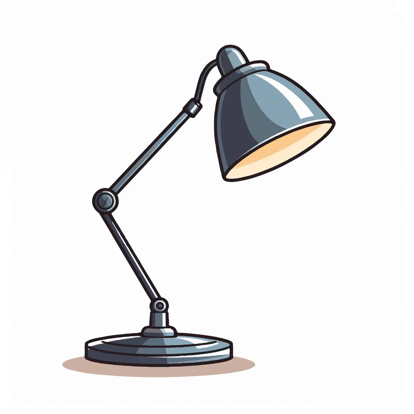 Cartoon Desk Lamp Vector Illustration on White Background — free download from Dotvec