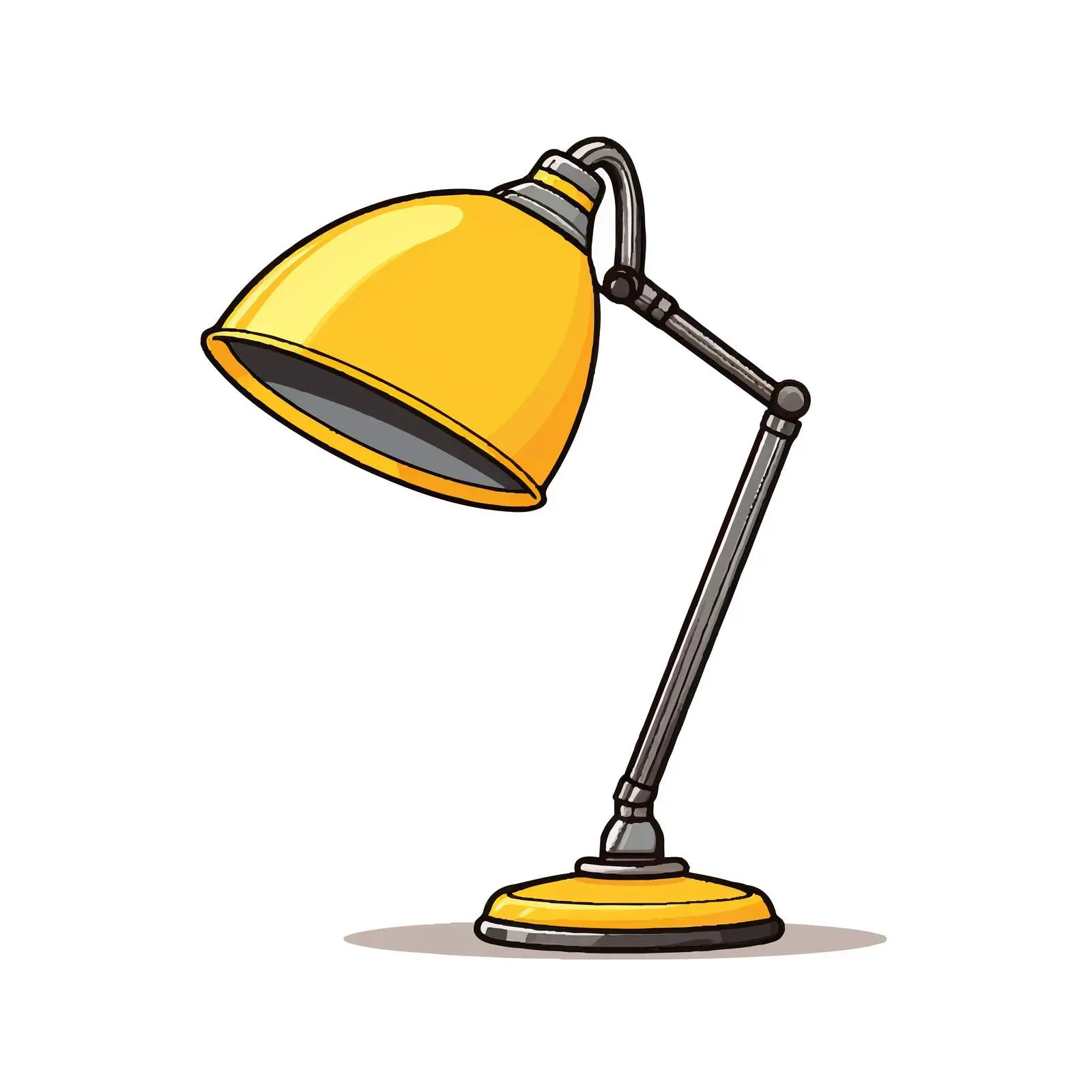 Cartoon Line Art Desk Lamp Vector Illustration — free download from Dotvec