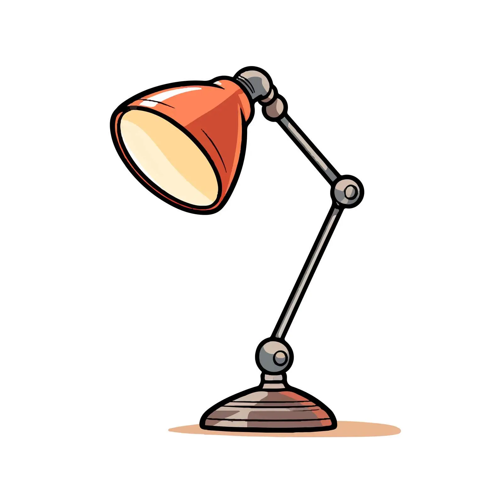Cartoon Desk Lamp Vector Illustration – free study lamp image from Dotvec