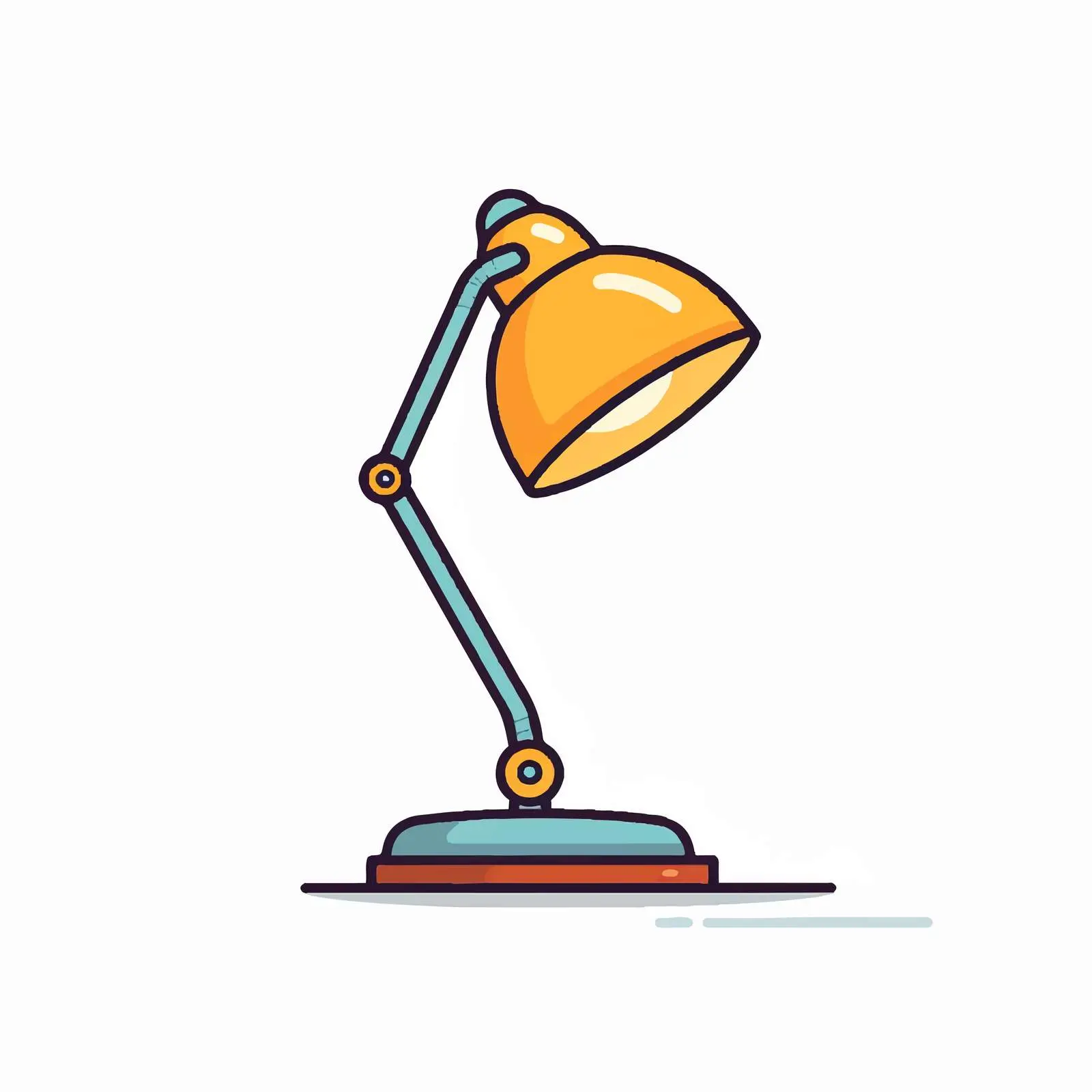 Line Art Desk Lamp Vector Illustration — free download from Dotvec