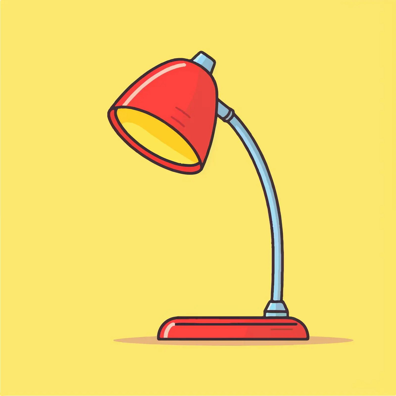 Line Vector Desk Lamp Illustration on White Background — free download from Dotvec