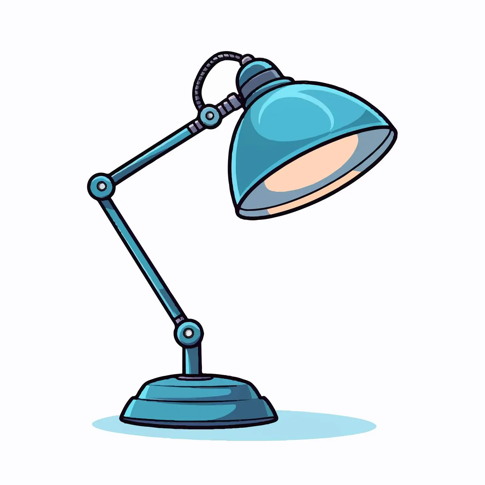 Desk Lamp Vector Illustration on White Background — free download from Dotvec