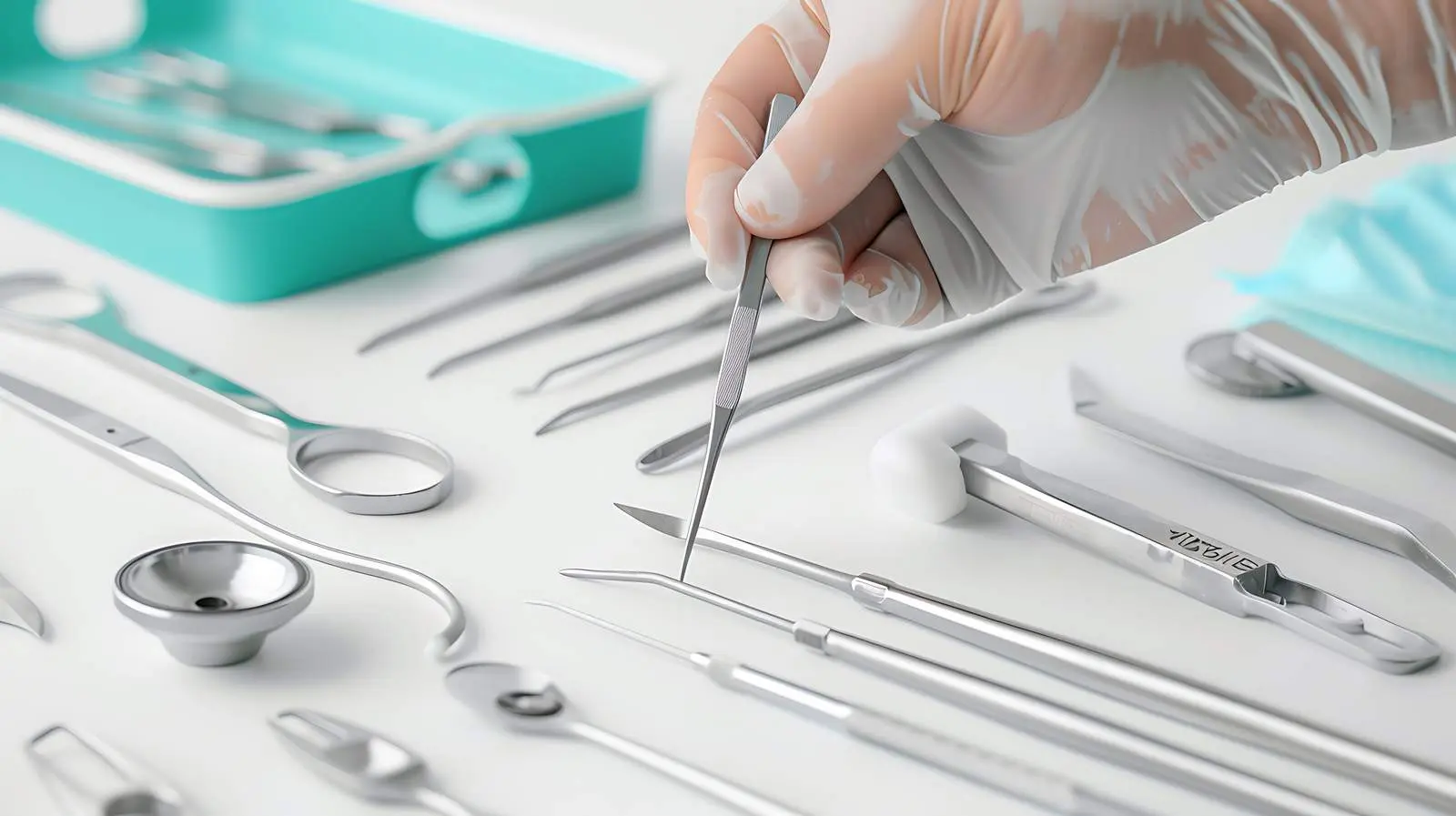 Sterilized Surgical Instruments with Hand Detail Shot – free operation image from Dotvec