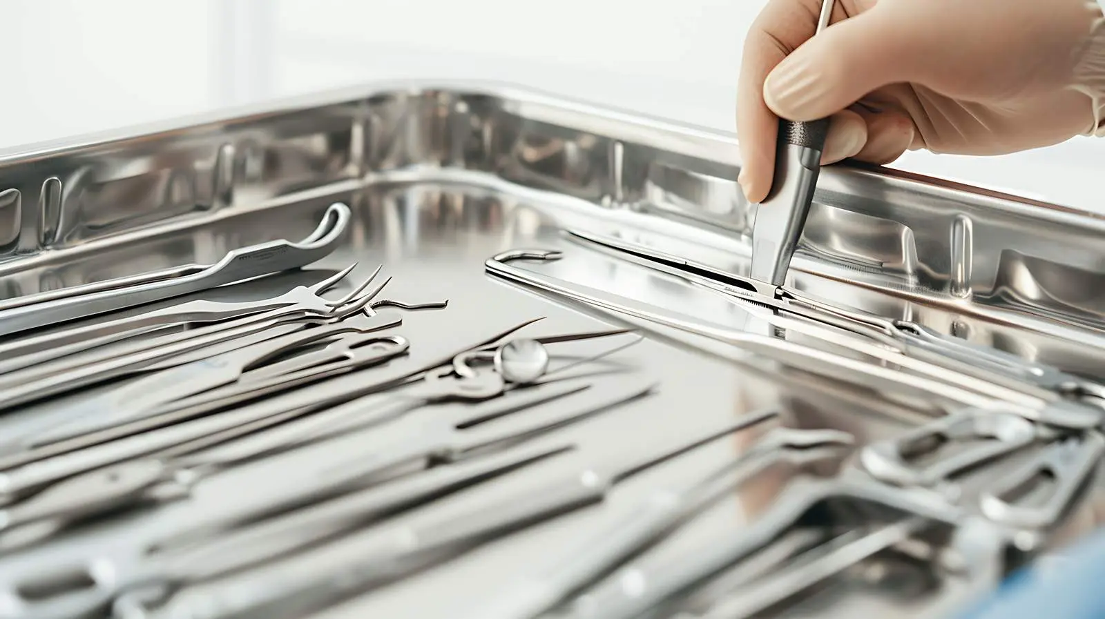 Sterilized Surgery Instruments with Hand Detail Shot – free team image from Dotvec