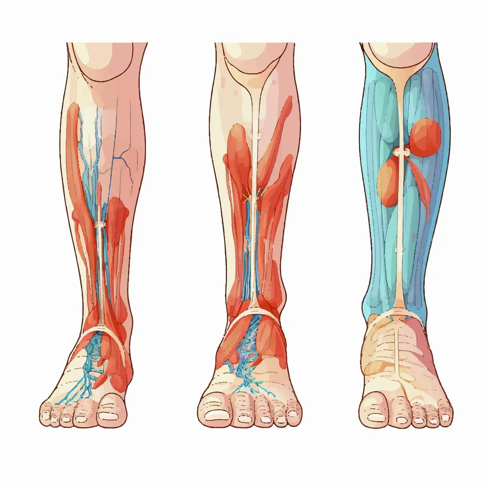 Ankle Sprain Types Detailed Diagram Vector — free download from Dotvec