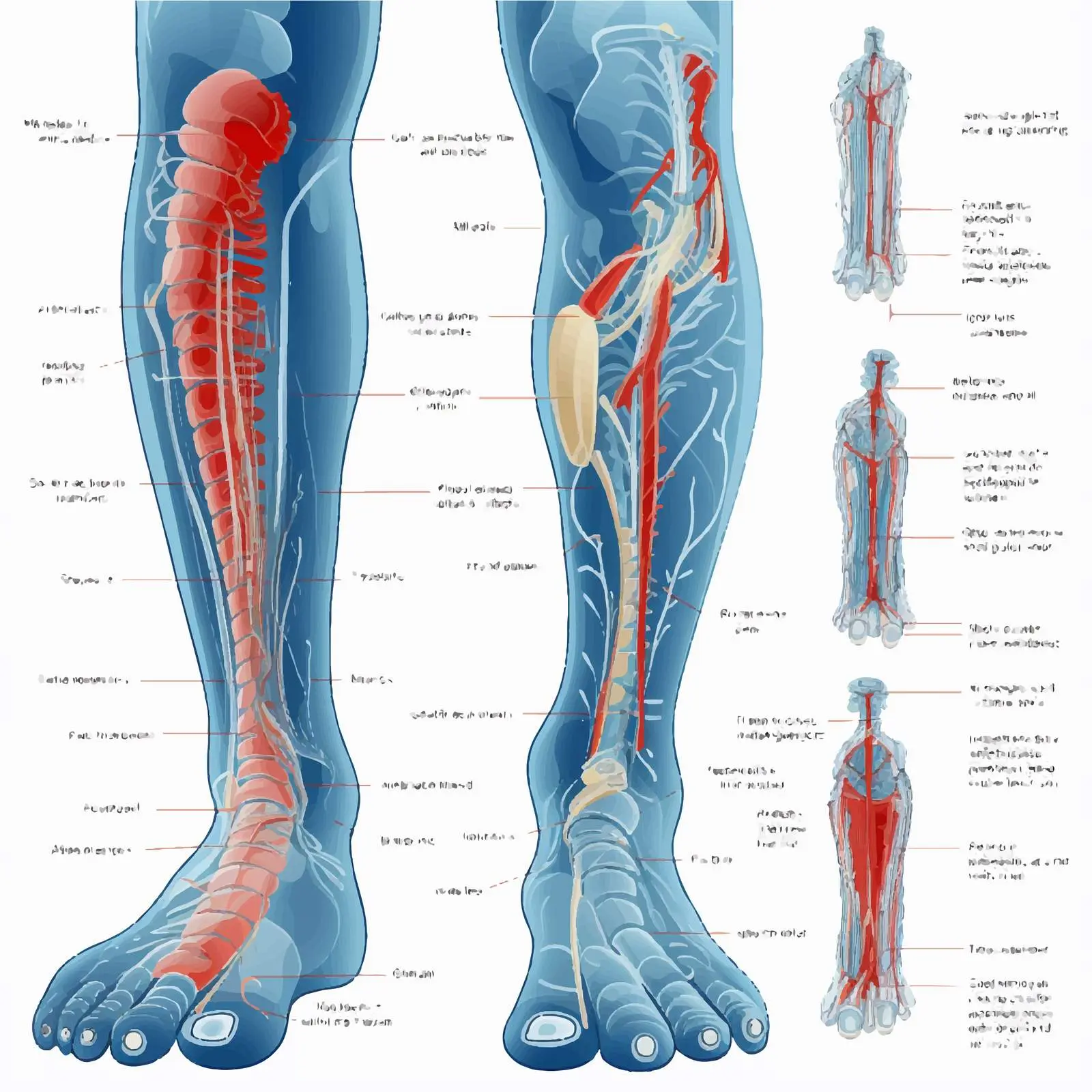 Ankle Sprain Types Diagram Illustration — free download from Dotvec