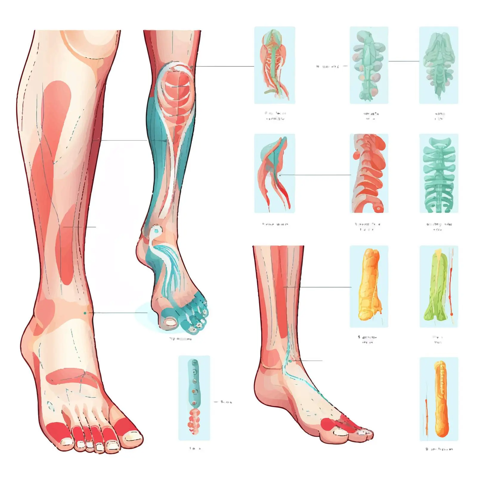 Ankle Sprain Types Detailed Diagram Vector — free download from Dotvec