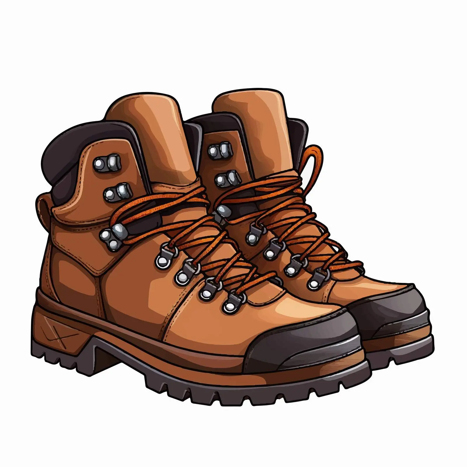 Sturdy Hiking Boot Vector Illustration – free rails image from Dotvec