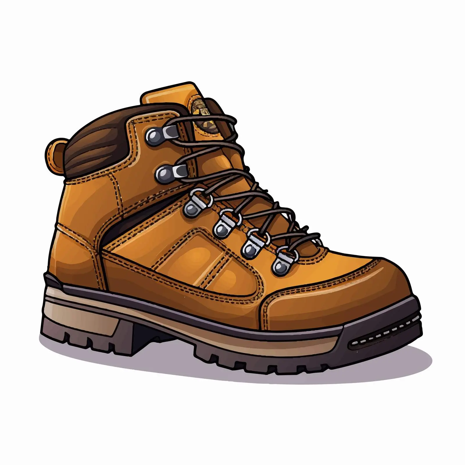 Sturdy Hiking Boot Vector Illustration — free download from Dotvec