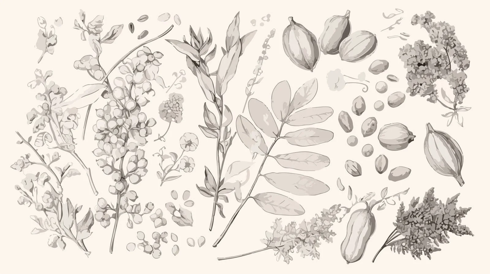 Exquisite Botanical Illustrations of Moringa oleifera Leaf — free download from Dotvec