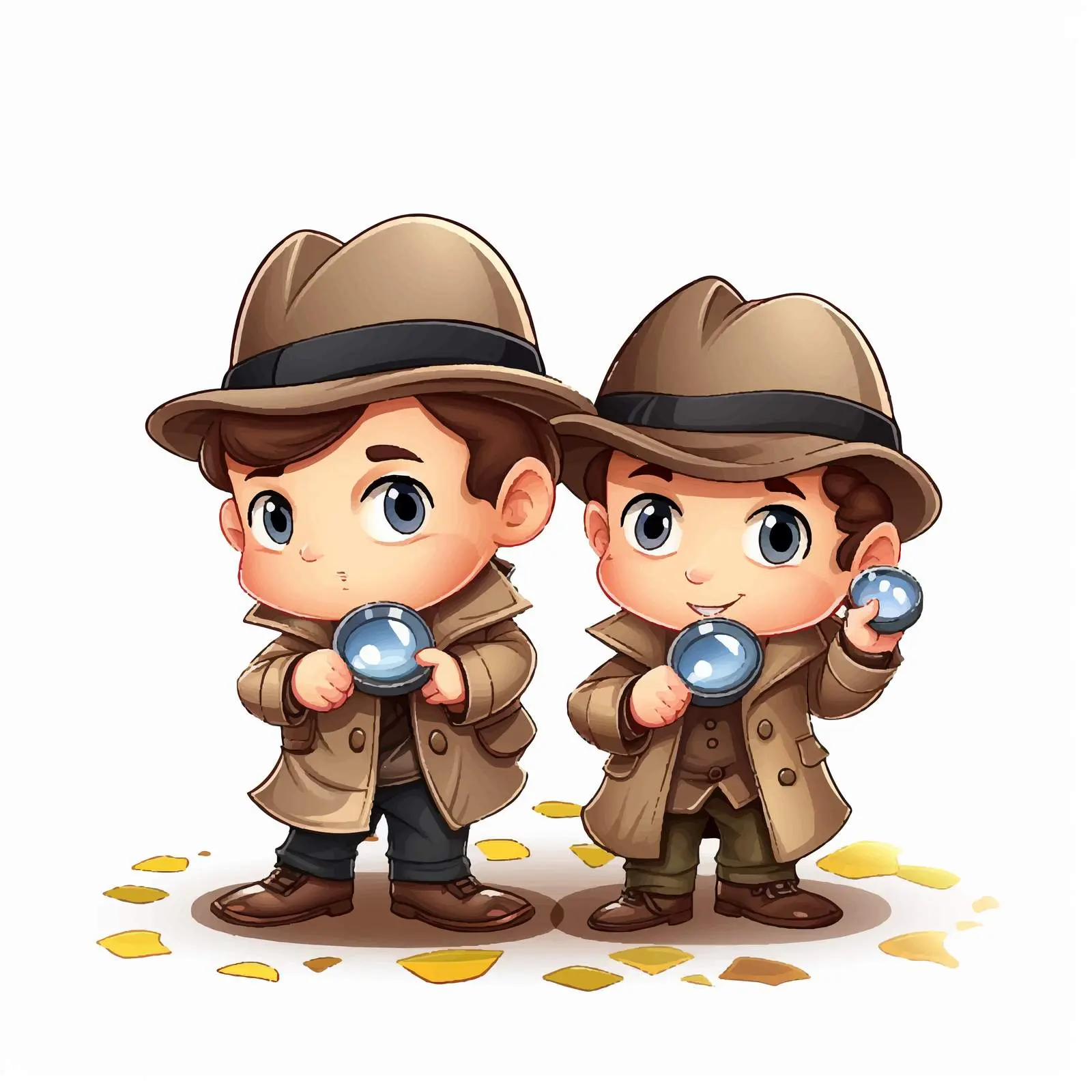Detectives Searching for Clues Illustration – free mystery image from Dotvec