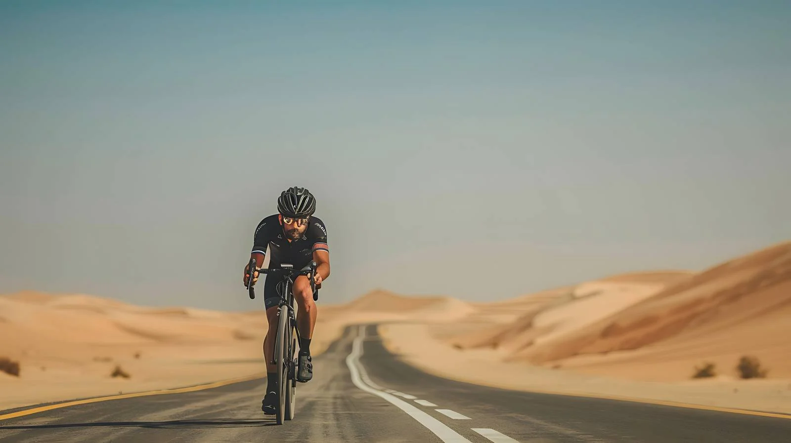 Focused Cyclist on Road Bike — free download from Dotvec