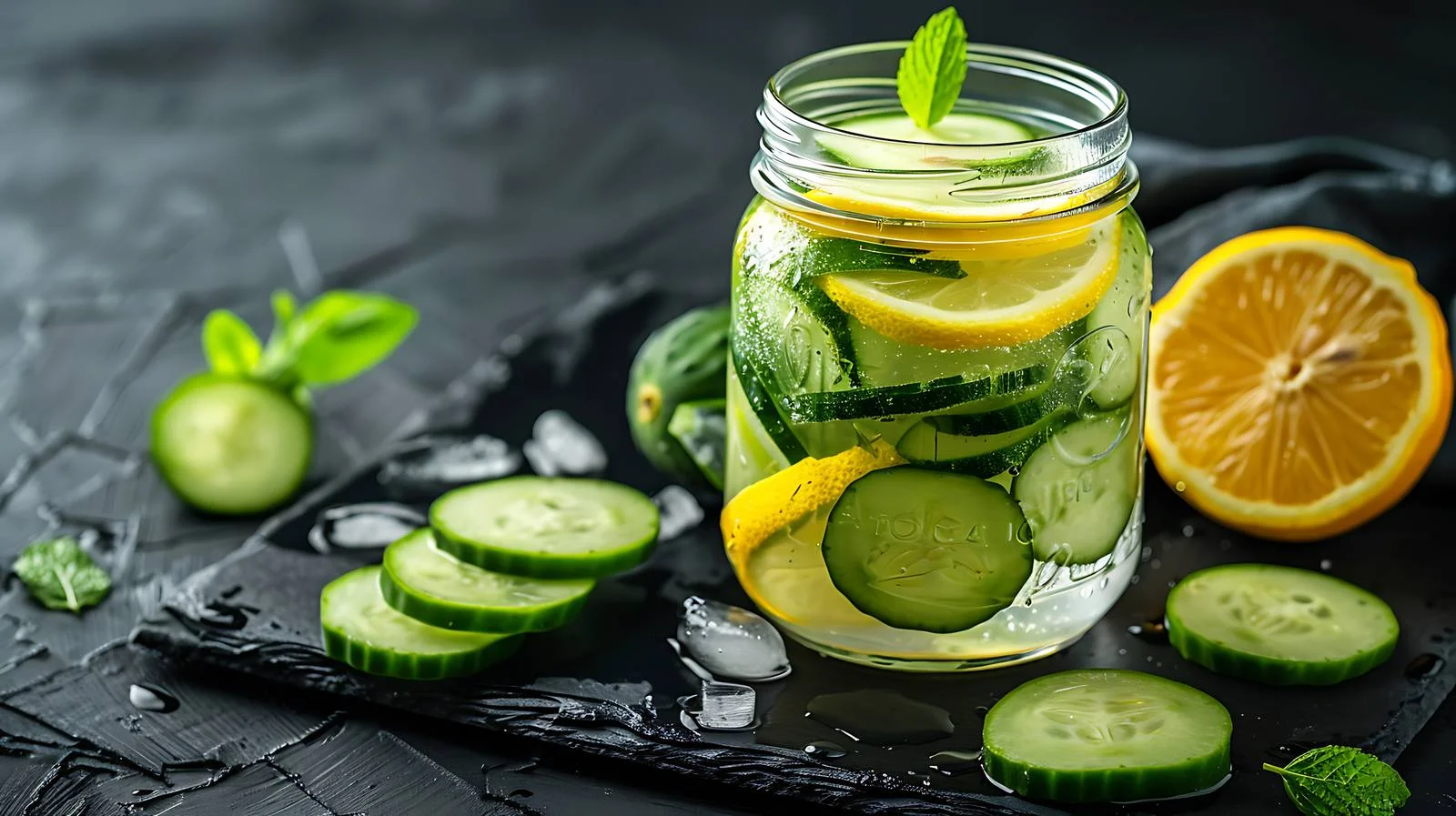 Refreshing Detox Water in Jar — free download from Dotvec