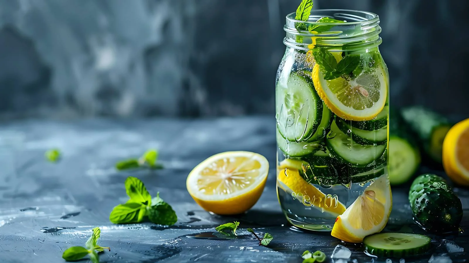 Refreshingly Healthy Detox Water in Jar — free download from Dotvec