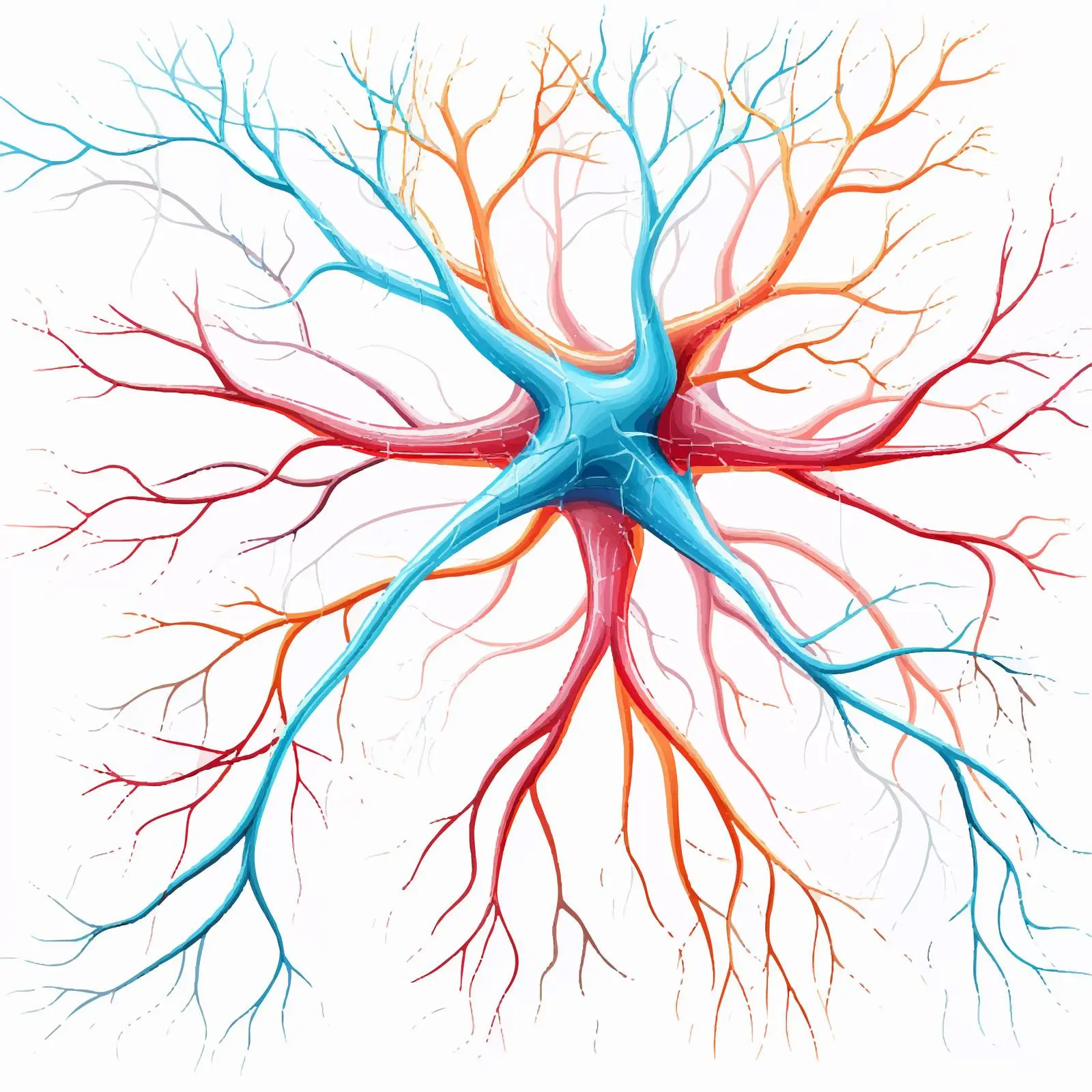 Neuron Anatomy Vector Illustration — free download from Dotvec