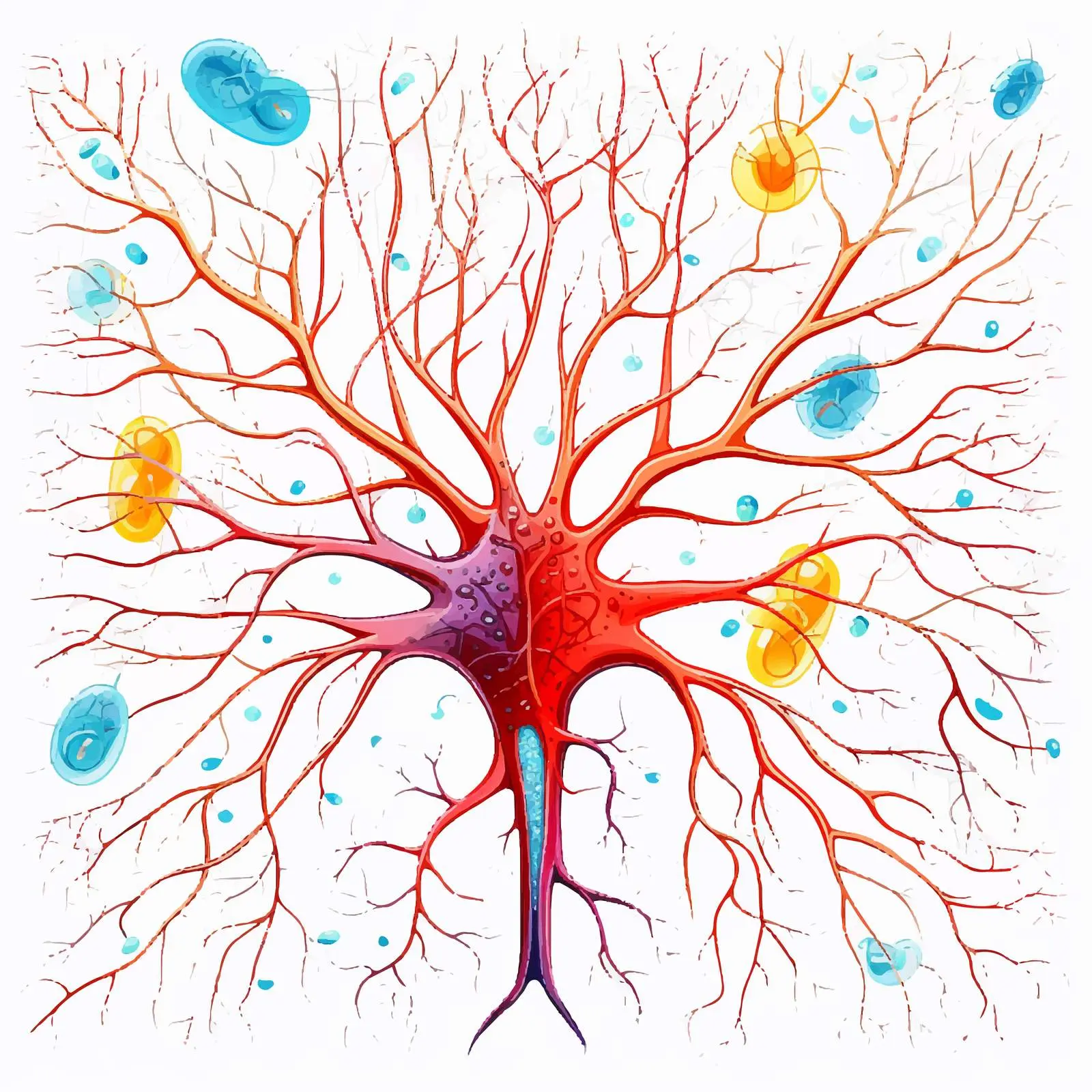 Neuron Anatomy Vector Illustration — free download from Dotvec
