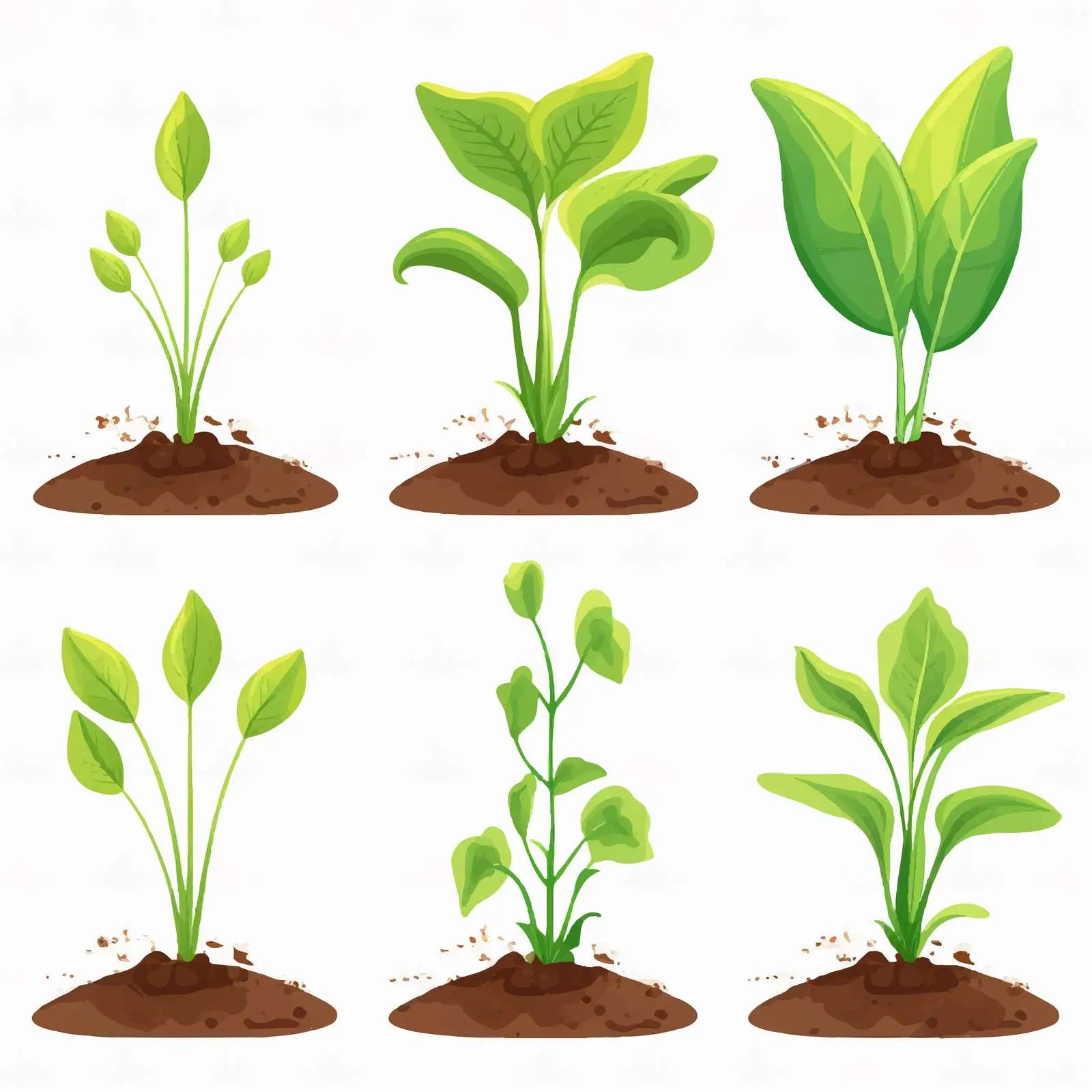 Plant Growth Stages Vector Illustration – free plant development image from Dotvec