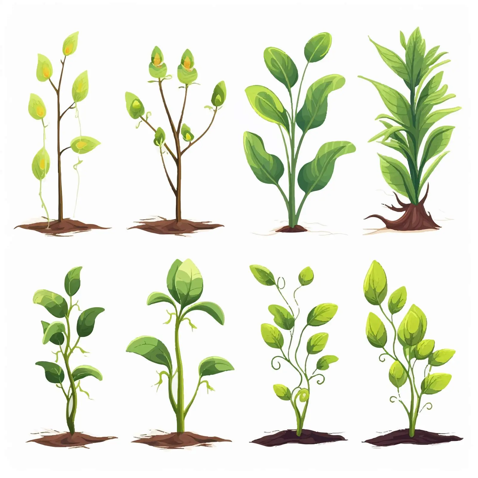 Plant Growth Stages Vector Illustration – free sustainable practices image from Dotvec