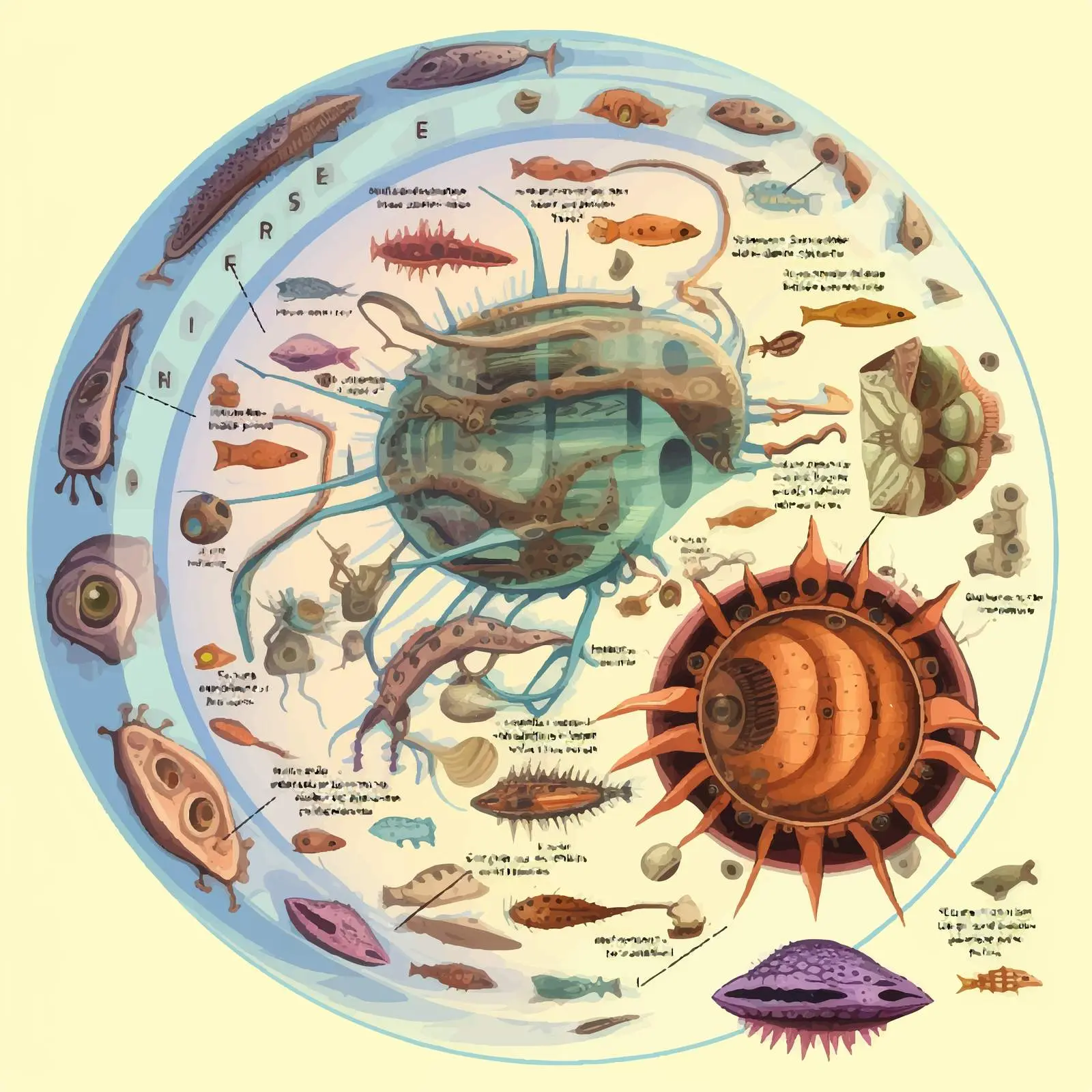 Anatomy of Animal Cell Diagram Illustration – free apparatus image from Dotvec