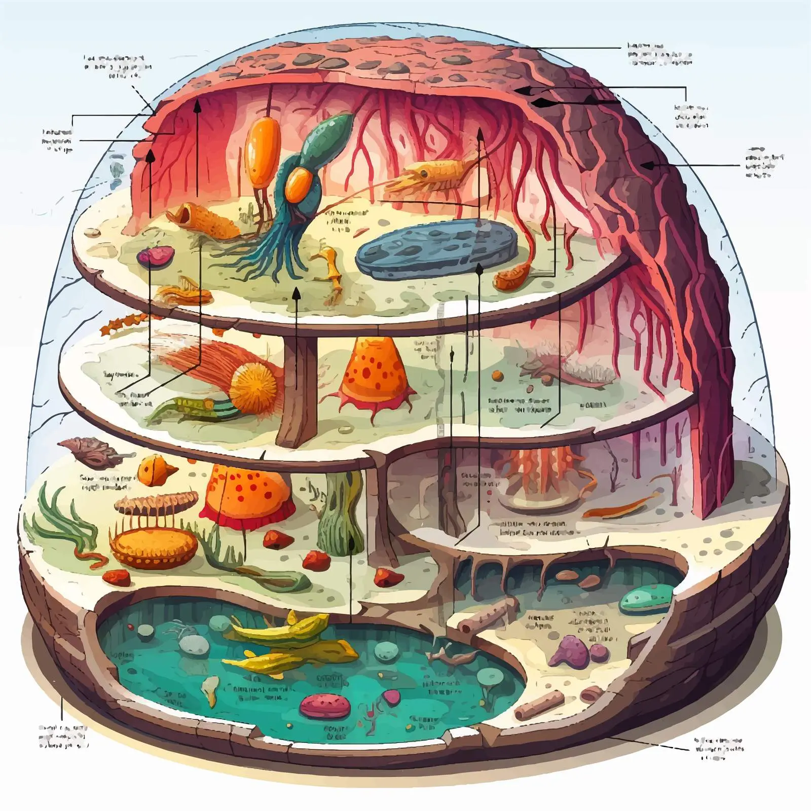 Animal Cell Anatomy Diagram Illustration — free download from Dotvec