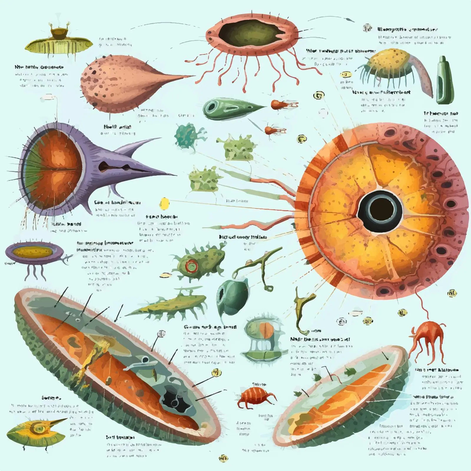 Animal Cell Anatomy Diagram Vector Illustration — free download from Dotvec