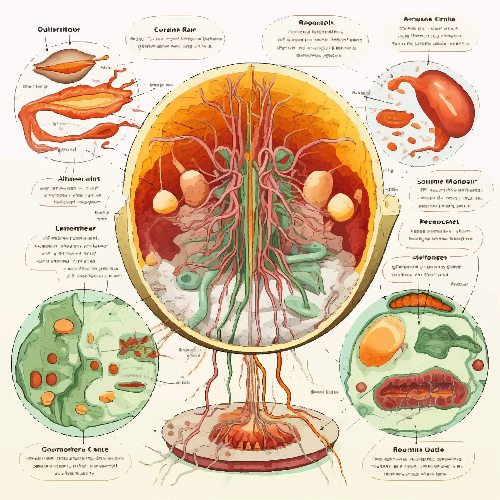 Anatomy of Animal Cell Illustration Diagram — free download from Dotvec
