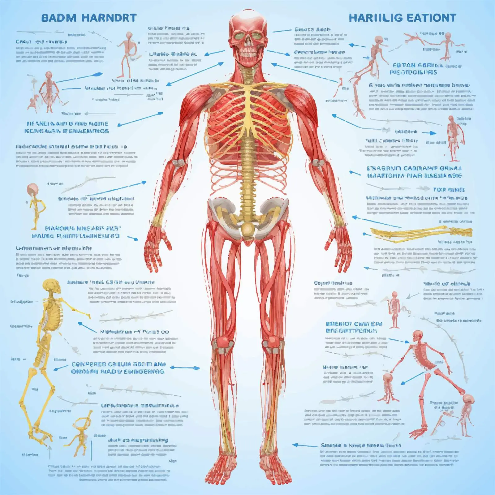 Anatomy of the Human Body Vector Illustration — free download from Dotvec