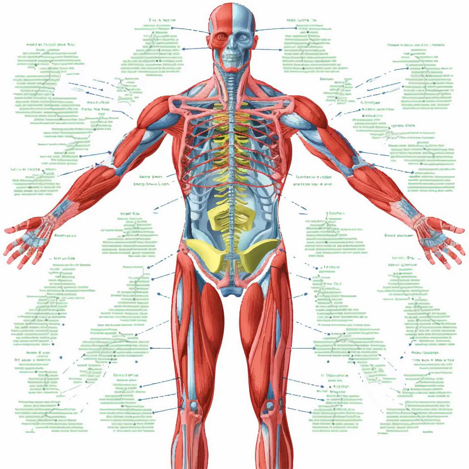 Human Body Anatomy Vector Illustration – free biological structure image from Dotvec