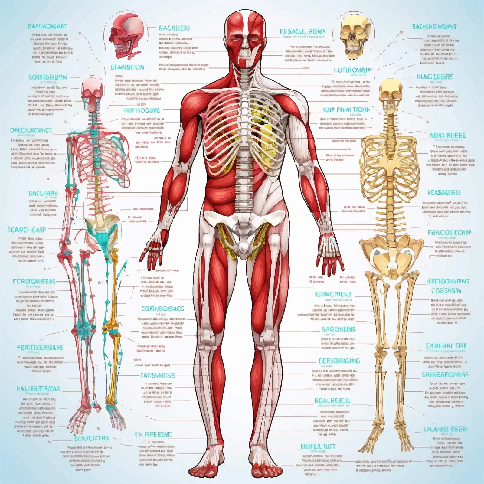 Human Body Anatomy Diagram with Labels — free download from Dotvec