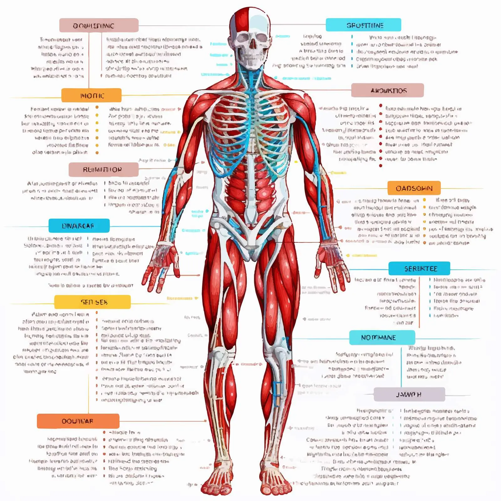 Anatomy Diagram of Human Body with Labels – free biological structure image from Dotvec