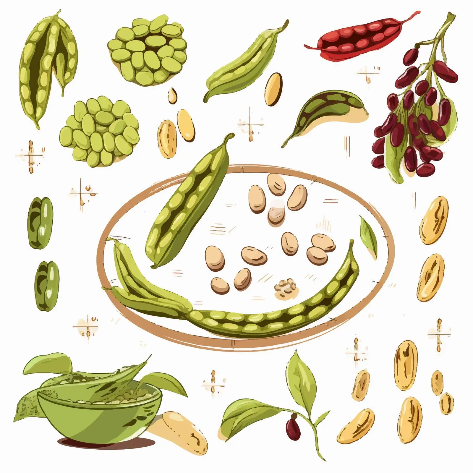 Bean Life Cycle Vector Illustration – free bean life cycle image from Dotvec