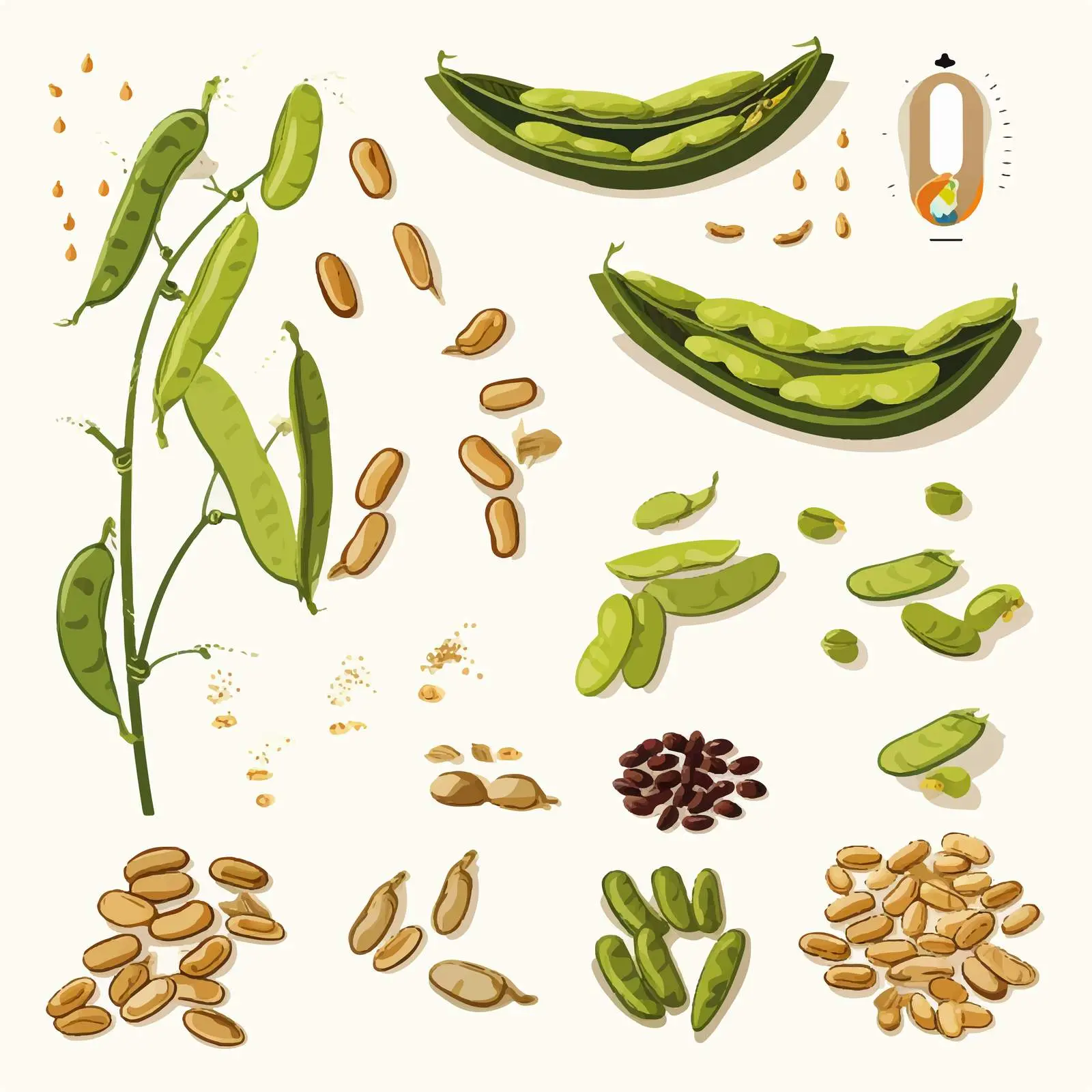 Bean Life Cycle Illustration Vector Diagram — free download from Dotvec