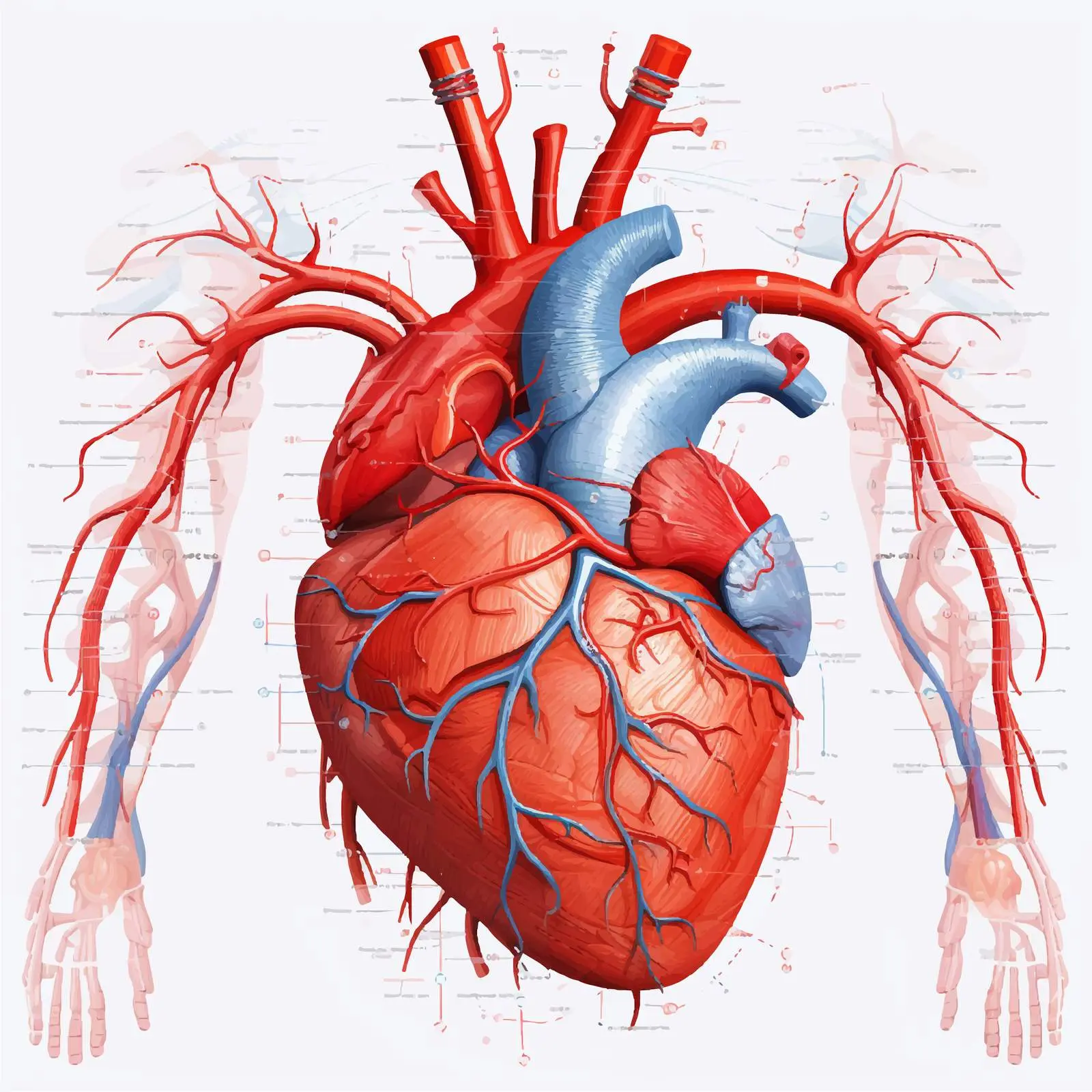 Human Heart Blood Flow Diagram Illustration – free blood image from Dotvec