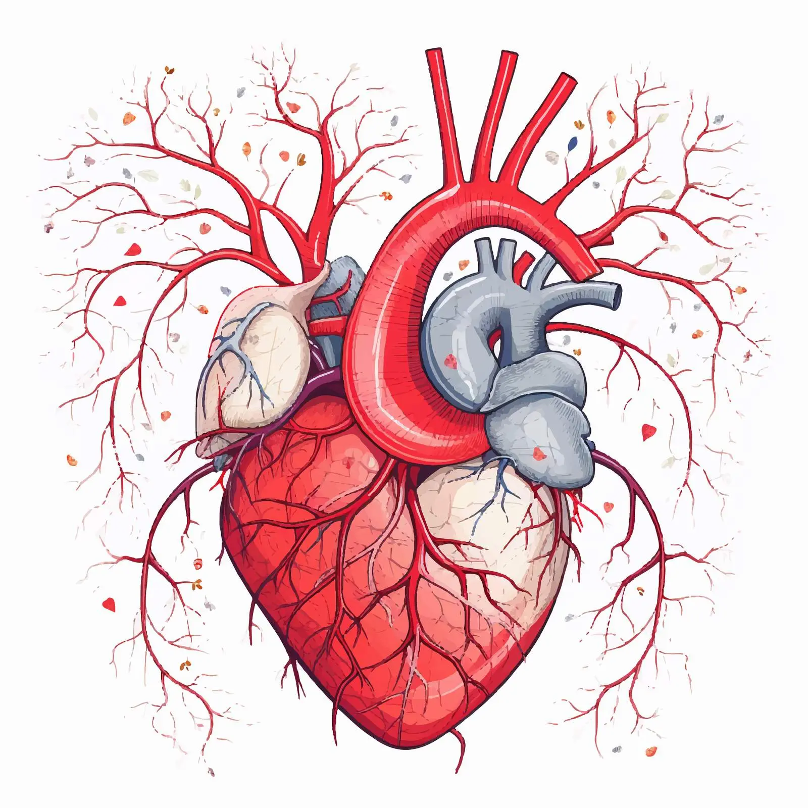 Human Heart Blood Flow Diagram Illustration – free blood image from Dotvec