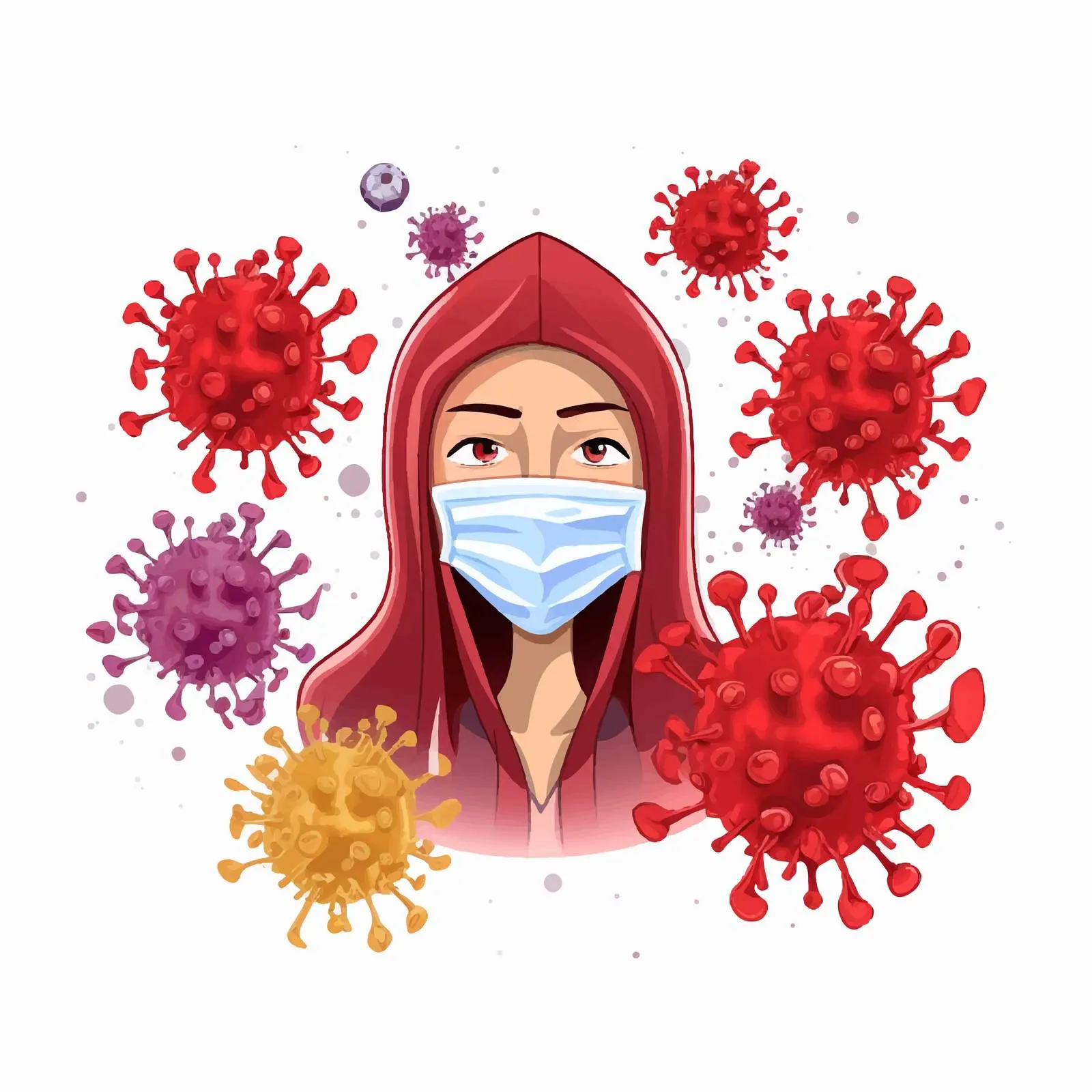 Common Cold and Coronavirus Comparison Diagram – free health communication image from Dotvec