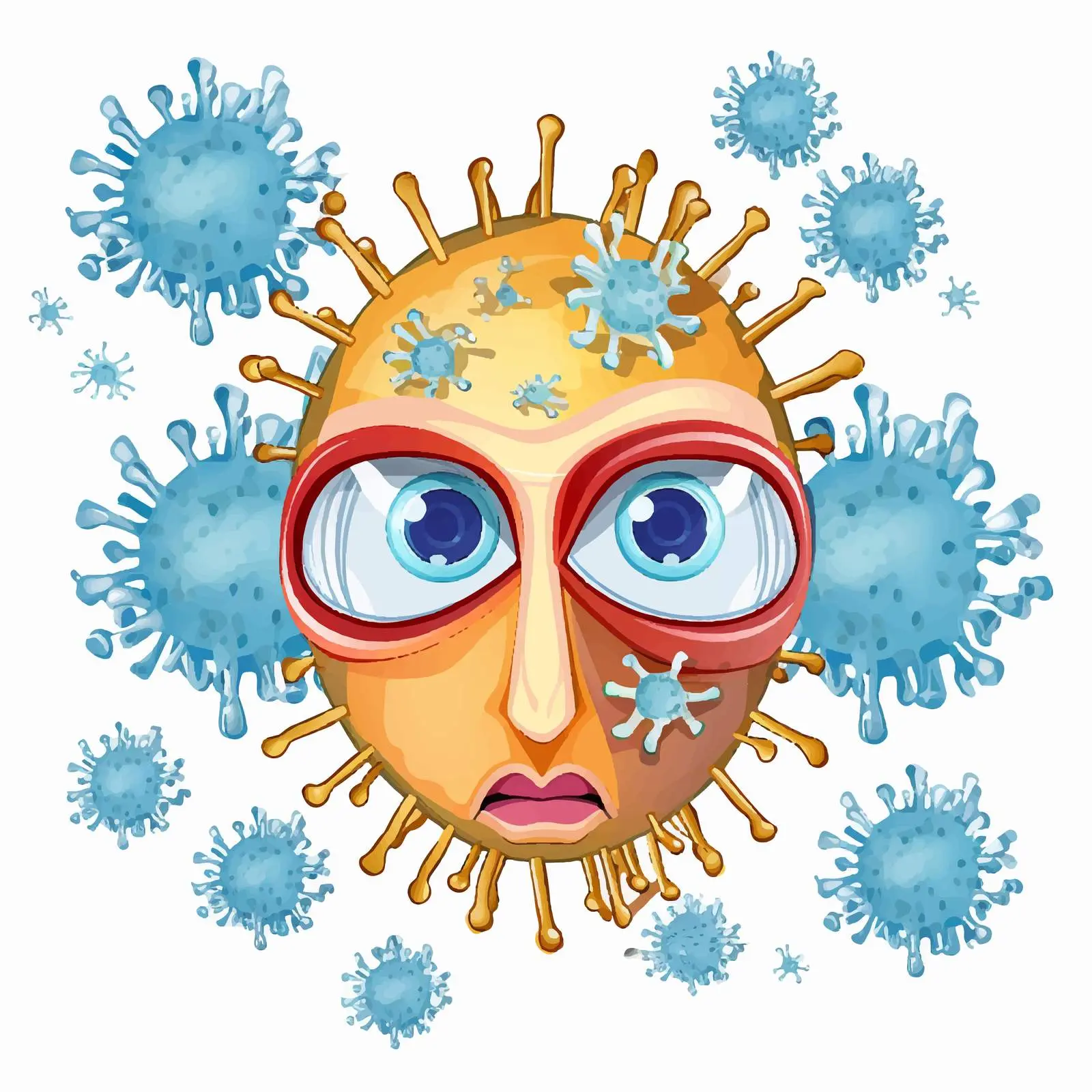 Common Cold and Coronavirus Diagram Illustration – free virus symptoms image from Dotvec
