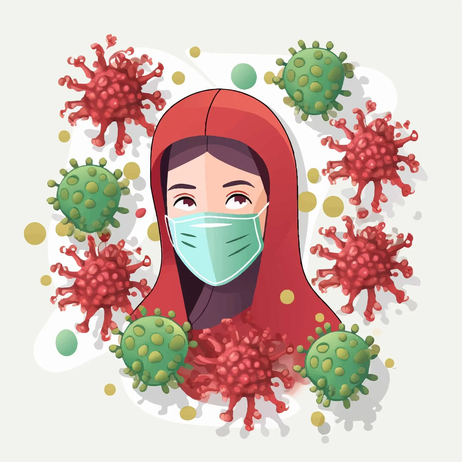 Common Cold and Coronavirus Vector Diagram — free download from Dotvec