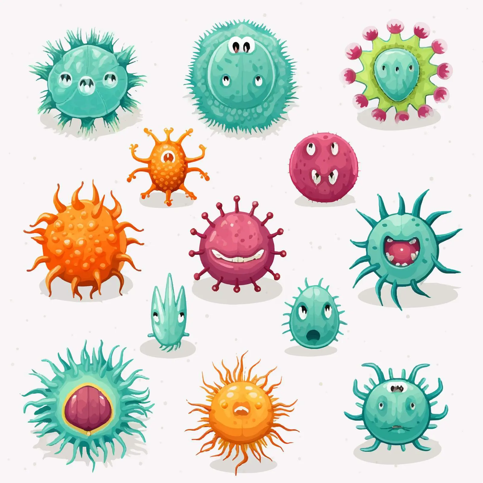 Different Types of Viruses Illustration Vector – free dna image from Dotvec