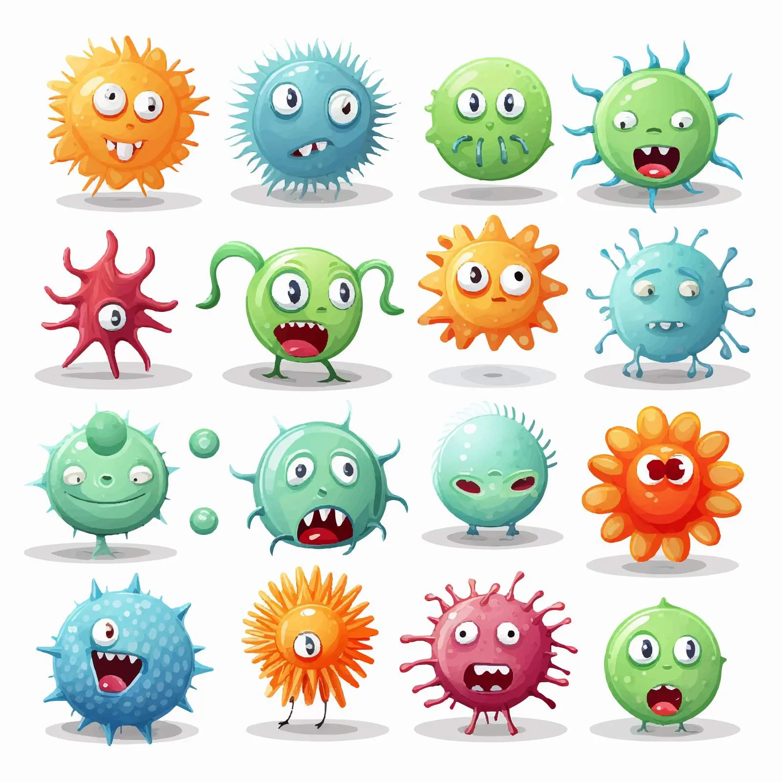 Different Types of Viruses Illustrated Diagram — free download from Dotvec